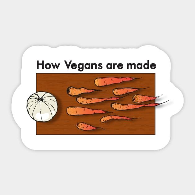 How vegans are made Sticker by silvercloud